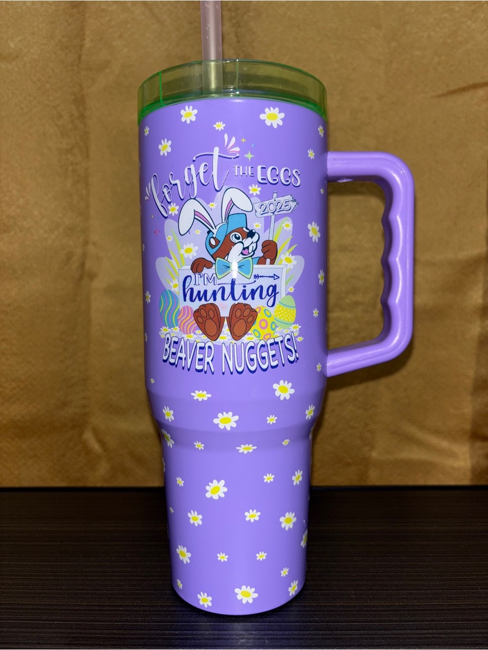 Buc-ee’s Purple Easter 2025 Tumbler with Handle - 40 ounce